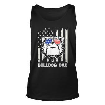 Pug Dog Dad 4Th Of July American Flag Patriotic Gift Unisex Tank Top - Seseable