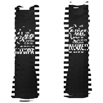Queens Are Born In November Unisex Tank Top | Seseable UK