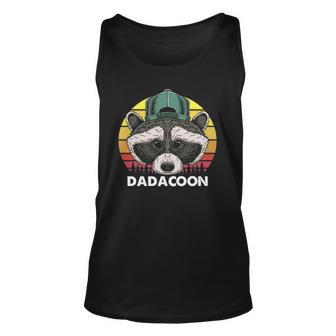 Raccoon Owner Dad Trash Panda Father Dadacoon Fathers Day Unisex Tank Top | Mazezy
