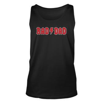 Mens Rad Dad Cool Vintage Rock And Roll Fathers Day Papa Tank Top | Mazezy AU