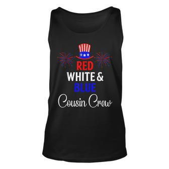 Red White & Blue Cousin Crew 4Th Of July Firework Matching Unisex Tank Top - Seseable