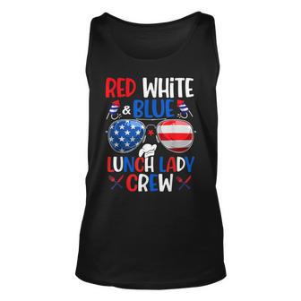 Red White Blue Lunch Lady Crew Sunglasses 4Th Of July Tank Top | Mazezy