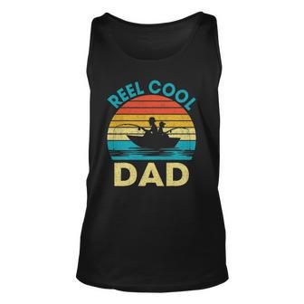 Mens Reel Cool Dad Fathers Day For Fishing Dad Grandpa Tank Top | Mazezy