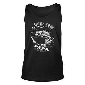 Reel Cool Papa For Fishing Nature Lovers Unisex Tank Top | Mazezy
