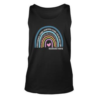 Registered Nurse Cute Rainbow Compassionate Caring Dedicated Loving Tank Top | Mazezy