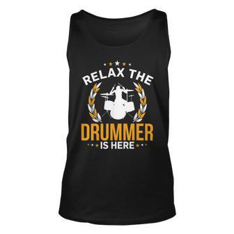 Relax The Drummer Here Unisex Tank Top - Monsterry AU