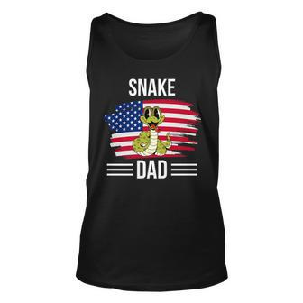 Reptile Us Flag 4Th Of July Fathers Day Snake Dad Unisex Tank Top - Seseable