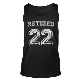 Retired 22 - Coach 2022 Retirement Jersey-Style Name Number Unisex Tank Top - Thegiftio UK