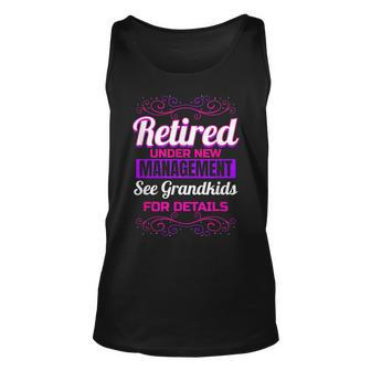 Retired Grandma Retirement Grandkids Retiree Farewell Party Unisex Tank Top - Seseable