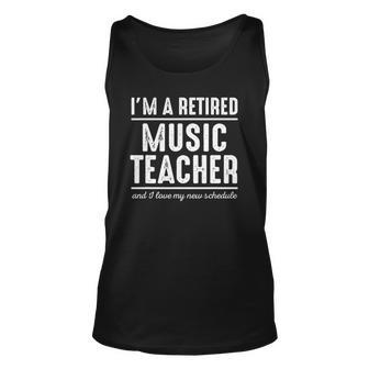 Retired Music Teacher Schedule 1 Music Teacher Gift Unisex Tank Top | Mazezy