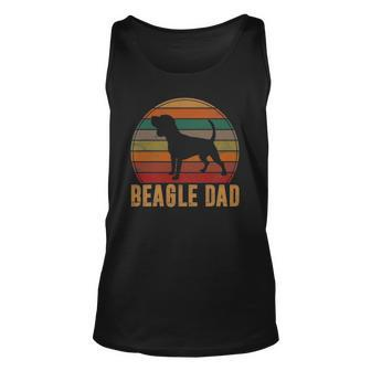 Retro Beagle Dad Gift Dog Owner Pet Tricolor Beagle Father Unisex Tank Top | Mazezy