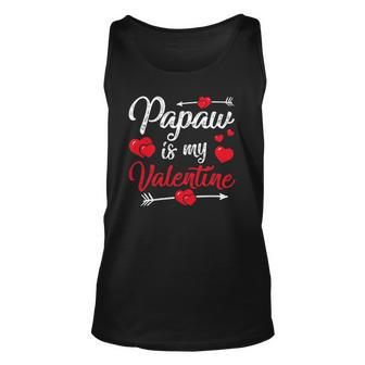 Retro Hearts Papaw Is My Valentines Day Fathers Day Unisex Tank Top | Mazezy
