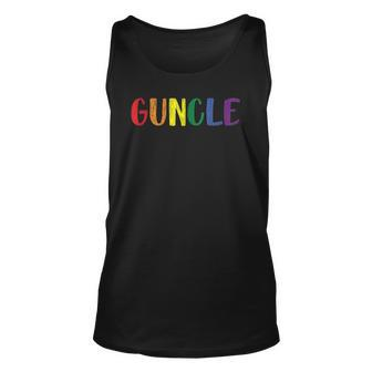 Retro Vintage Guncle Pride Uncle Gay Family Matching Lgbtq Unisex Tank Top | Mazezy