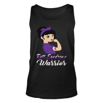 Rett Syndrome Warrior Purple Women Purple Ribbon Rett Syndrome Rett Syndrome Awareness Unisex Tank Top | Favorety UK