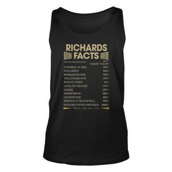 Richards Name Gift Richards Facts Unisex Tank Top - Seseable