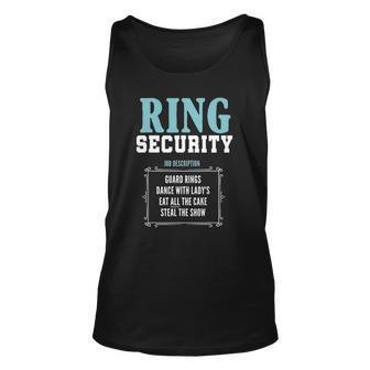 Ring Security Cute Wedding Ring Bearer Yup Im The Ring Dude Unisex Tank Top | Mazezy