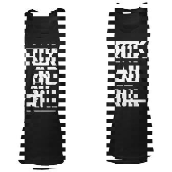 Rock & Roll Funny Saying Sarcastic Novelty Music Unisex Tank Top - Thegiftio UK