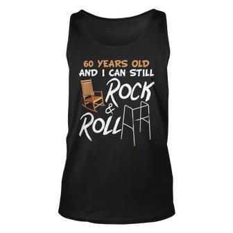 Rocking Chair Walking Aid Pun Rock Music Lover 60Th Birthday Unisex Tank Top - Seseable