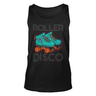 Roller Disco Derby Skates Vintage Seventies Funky Party Gift Unisex Tank Top - Thegiftio UK
