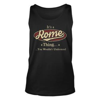 Rome Shirt Personalized Name Gifts T Shirt Name Print T Shirts Shirts With Name Rome Unisex Tank Top - Seseable