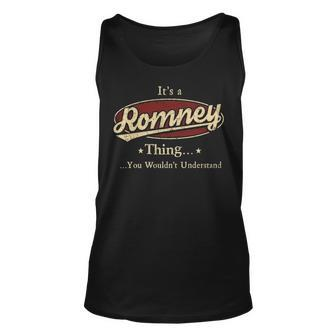 Romney Shirt Personalized Name Gifts T Shirt Name Print T Shirts Shirts With Name Romney Unisex Tank Top - Seseable