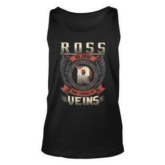 Ross Blood Run Through My Veins Name Unisex Tank Top - Seseable