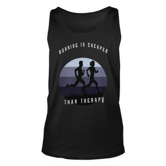 Running Is Cheaper Than Therapy Unisex Tank Top | Favorety UK