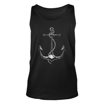 Sailboat Anchor Sailing Boater Captain Unisex Tank Top | Mazezy