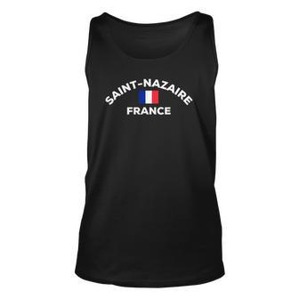Saint St Nazaire France French Flag City Tourist Souvenir Unisex Tank Top | Mazezy
