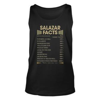 Salazar Name Gift Salazar Facts Unisex Tank Top - Seseable