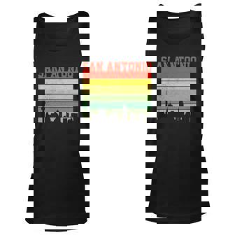 San Antonio Skyline Vintage Texas Pride Souvenir Gift Unisex Tank Top | Mazezy