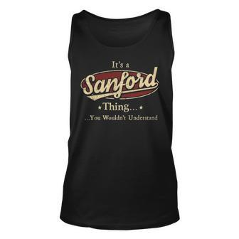 Sanford Shirt Personalized Name Gifts T Shirt Name Print T Shirts Shirts With Name Sanford Unisex Tank Top - Seseable