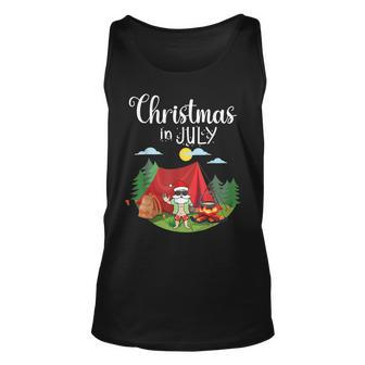 Santa Claus Camping Merry Christmas In July Day To Me Camper Unisex Tank Top - Thegiftio UK