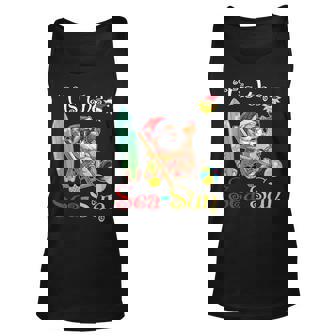 Santa Surf Flamingo Float Tis The Sea-Sun Christmas In July Unisex Tank Top - Thegiftio