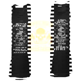 Sarcastic Carpenter Funny Woodworker Skull And Hammers Unisex Tank Top - Seseable