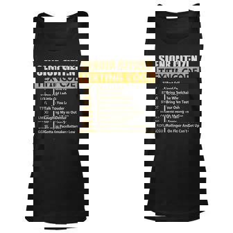 Senior Citizen Texting Code Amazing Print For Old People Unisex Tank Top - Thegiftio