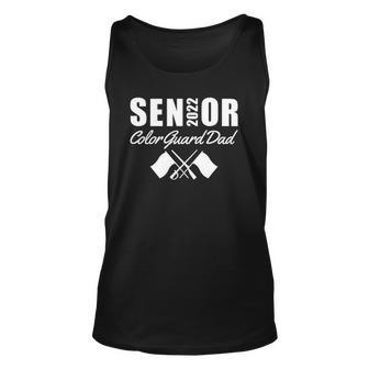 Senior Color Guard Dad 2022 Flag Marching Band Parent Helper Tank Top | Mazezy
