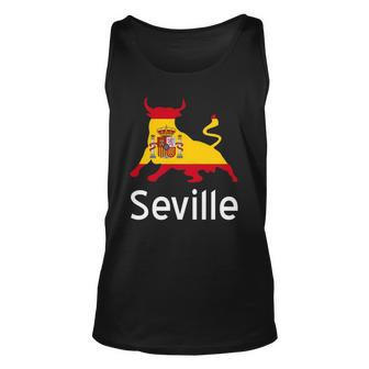 Seville Spain Bull Fighting Unisex Tank Top | Mazezy