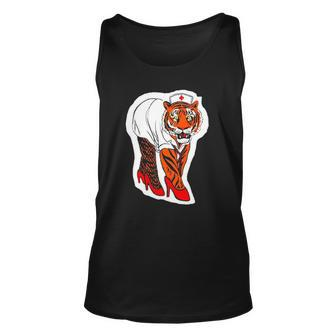 Sexy Tiger Nurse Tiger Lover Gift Unisex Tank Top | Mazezy