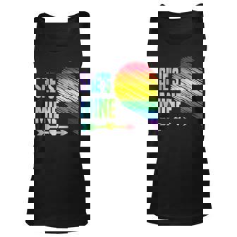 Shes Mine Couple Heart Pride Lgbt Lesbian Gay Matching Unisex Tank Top - Thegiftio