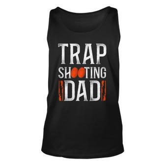 Shotgun Skeet Trap Clay Pigeon Shooting Dad Father Vintage Unisex Tank Top | Mazezy