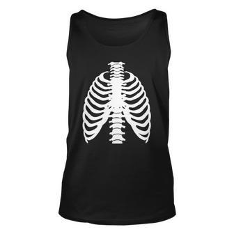 Skeleton Rib Costume Halloween Skeleton Bones Costume Unisex Tank Top | Mazezy