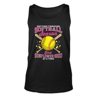 Softball Sunflower Seeds Funny Quotes Humor Sayings Unisex Tank Top | Mazezy