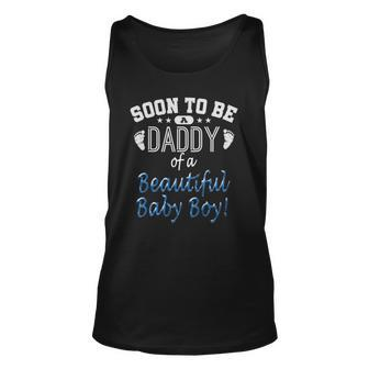 Soon To Be A Daddy Baby Boy Expecting Father Gift Unisex Tank Top | Mazezy