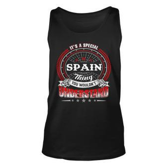 Spain Shirt Family Crest Spain T Shirt Spain Clothing Spain Tshirt Spain Tshirt Gifts For The Spain Unisex Tank Top - Seseable