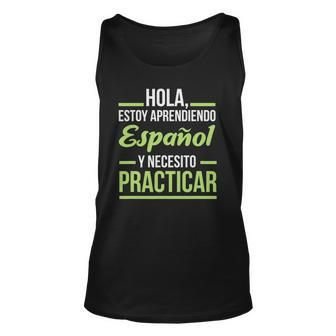 Spanish Language For Student Practice Learning Gift Unisex Tank Top | Mazezy