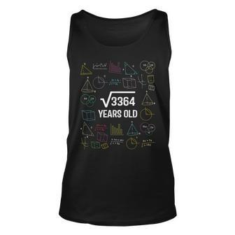 Square Root Of 3364 Cool Fifty Eight Years Old 58Th Birthday Unisex Tank Top - Seseable