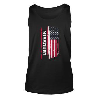 State Of Missouri American Flag Unisex Tank Top | Mazezy