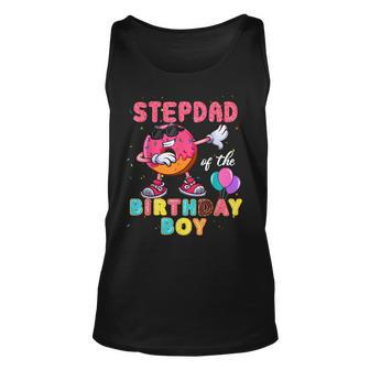 Stepdad Of The Birthday Boy Donut Dab Birthday Unisex Tank Top - Seseable