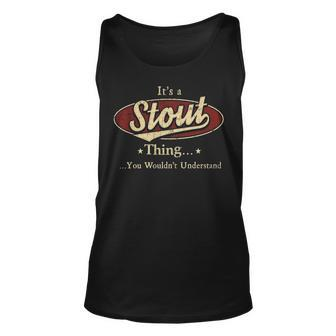 Stout Shirt Personalized Name Gifts T Shirt Name Print T Shirts Shirts With Name Stout Unisex Tank Top - Seseable